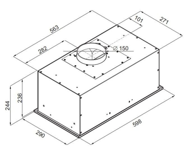 Встраиваемая вытяжка Maunfeld Crosby Power 60 черный купить с доставкой по Москве и Московской области в интернет-магазине ТехноВегас