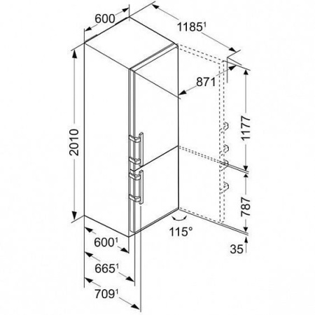 Холодильник LIEBHERR CBN 4815-20 001 купить с доставкой по Москве и Московской области в интернет-магазине ТехноВегас