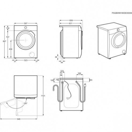 Стиральная машина ELECTROLUX EW9F1R61B купить с доставкой по Москве и Московской области в интернет-магазине ТехноВегас