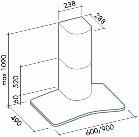 Вытяжка FALMEC astra isola 60 ix (800) купить с доставкой по Москве и Московской области в интернет-магазине ТехноВегас