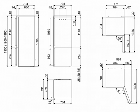Холодильник SMEG FA8005RPO купить с доставкой по Москве и Московской области в интернет-магазине ТехноВегас