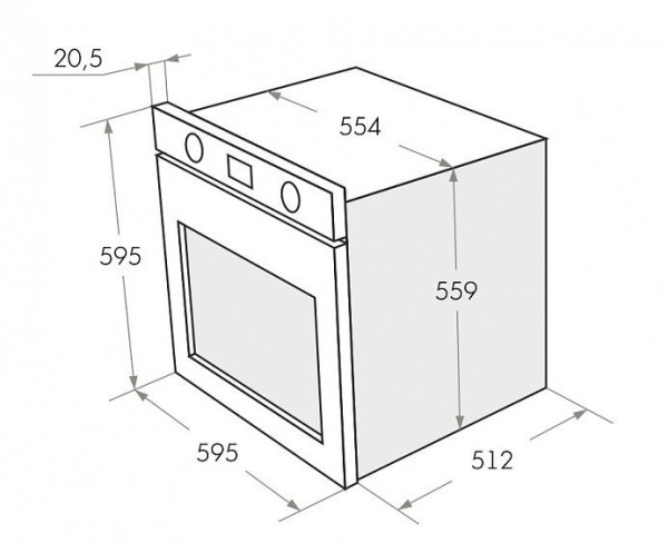 Встраиваемый электрический духовой шкаф MAUNFELD EOEH 5811W купить с доставкой по Москве и Московской области в интернет-магазине ТехноВегас