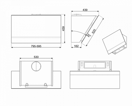 Вытяжка SMEG KV28S купить с доставкой по Москве и Московской области в интернет-магазине ТехноВегас