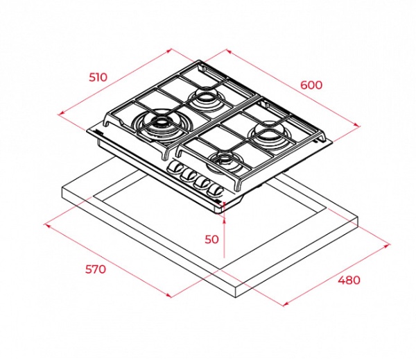 Варочная поверхность TEKA IZ 6420 STONE GREY (112510008)