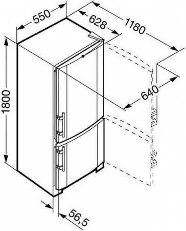 Холодильник LIEBHERR cnsl 3033-20 001 купить с доставкой по Москве и Московской области в интернет-магазине ТехноВегас