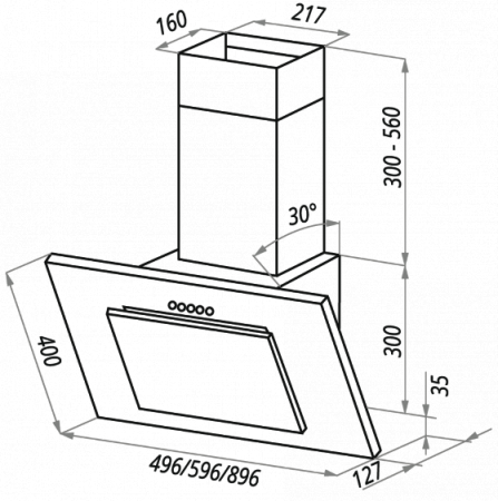 Вытяжка MAUNFELD tower (с) 50 inox (нержавеющая сталь) купить с доставкой по Москве и Московской области в интернет-магазине ТехноВегас