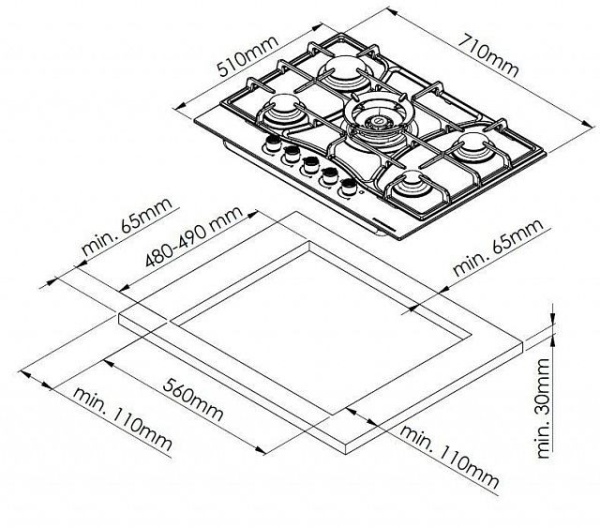 Варочная поверхность KUPPERSBERG FS 73 ANT купить с доставкой по Москве и Московской области в интернет-магазине ТехноВегас