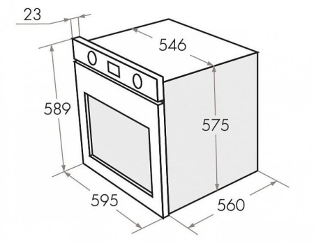 Встраиваемый электрический духовой шкаф MAUNFELD MEOH 6711WS купить с доставкой по Москве и Московской области в интернет-магазине ТехноВегас