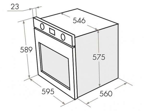 Встраиваемый электрический духовой шкаф MAUNFELD MEOH 6711WS купить с доставкой по Москве и Московской области в интернет-магазине ТехноВегас
