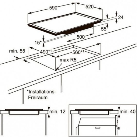 Поверхность AEG hk 569332 fg купить с доставкой по Москве и Московской области в интернет-магазине ТехноВегас