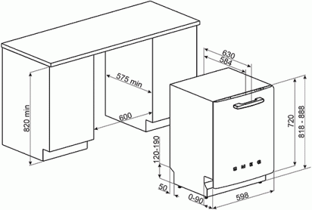 Посудомоечная машина SMEG ST2FABCR купить с доставкой по Москве и Московской области в интернет-магазине ТехноВегас