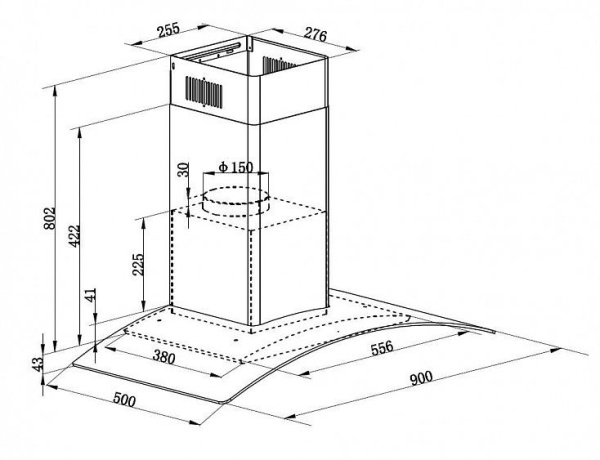 Вытяжка ZIGMUND & SHTAIN K 136.9 B купить с доставкой по Москве и Московской области в интернет-магазине ТехноВегас