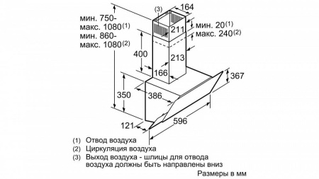 Вытяжка BOSCH DWK68AK60R купить с доставкой по Москве и Московской области в интернет-магазине ТехноВегас