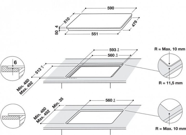 Варочная панель HOTPOINT-ARISTON HB 4160S NE