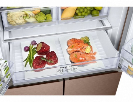 Холодильник Samsung RF50K5960DP бронзовый купить с доставкой по Москве и Московской области в интернет-магазине ТехноВегас