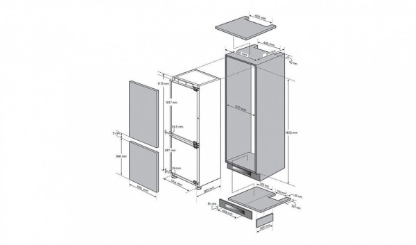 Встраиваемый холодильник LG GR-N266LLS купить с доставкой по Москве и Московской области в интернет-магазине ТехноВегас