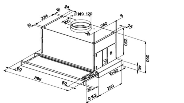 Вытяжка с выдвижным экраном KUPPERSBUSCH EDIP 9450.0 E сталь купить с доставкой по Москве и Московской области в интернет-магазине ТехноВегас
