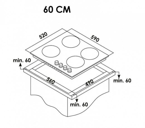 Газовая панель Schaub Lorenz SLK GE6520 купить с доставкой по Москве и Московской области в интернет-магазине ТехноВегас