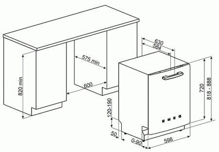 Посудомоечная машина SMEG st2fabne2 купить с доставкой по Москве и Московской области в интернет-магазине ТехноВегас