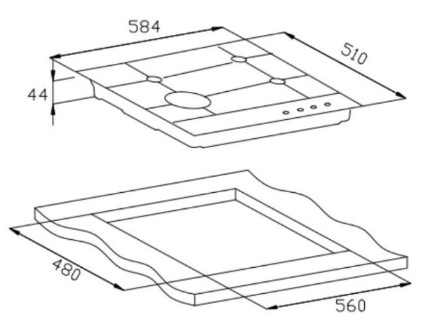 Газовая панель WEISSGAUFF HGG 641 WGh купить с доставкой по Москве и Московской области в интернет-магазине ТехноВегас