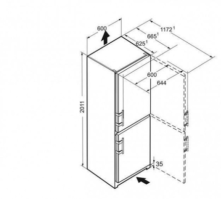 Холодильник LIEBHERR Cef 4025 купить с доставкой по Москве и Московской области в интернет-магазине ТехноВегас