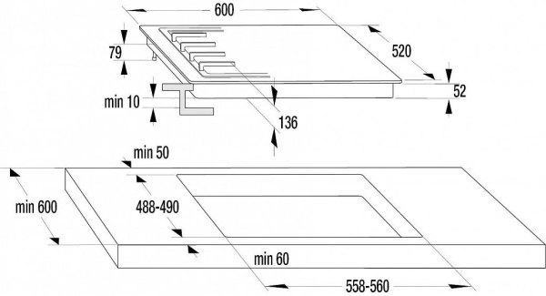 Газовая панель GORENJE GW 641W1