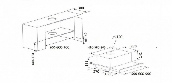 Вытяжка KUPPERSBERG slimlux ii 60 bronze