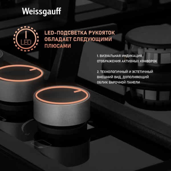 Поверхность WEISSGAUFF HGRG 641 BG купить с доставкой по Москве и Московской области в интернет-магазине ТехноВегас