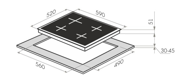 Комбинированная поверхность MAUNFELD MEHS.64.98S купить с доставкой по Москве и Московской области в интернет-магазине ТехноВегас