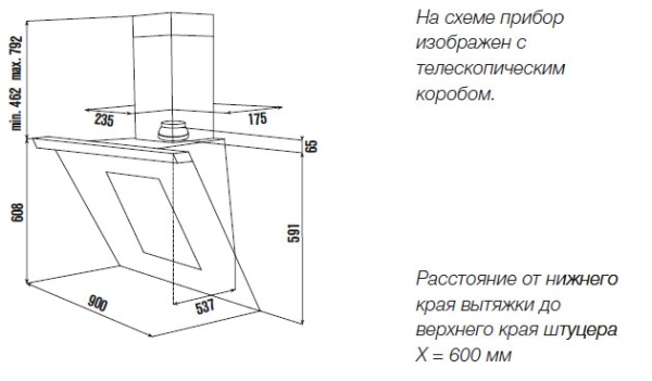 Вытяжка KUPPERSBUSCH KD 9570.2 J черное стекло