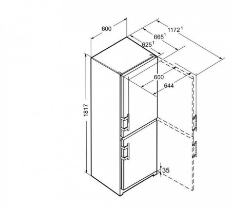 Холодильник LIEBHERR CU 3515 купить с доставкой по Москве и Московской области в интернет-магазине ТехноВегас