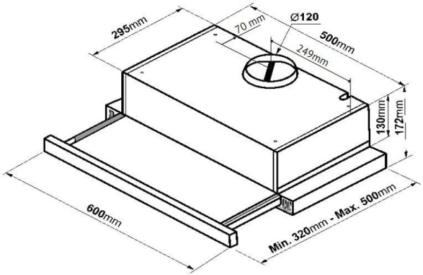 Вытяжка KORTING KHP 6617 GB