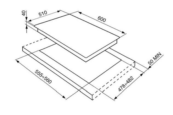 Поверхность SMEG p261xgh купить с доставкой по Москве и Московской области в интернет-магазине ТехноВегас