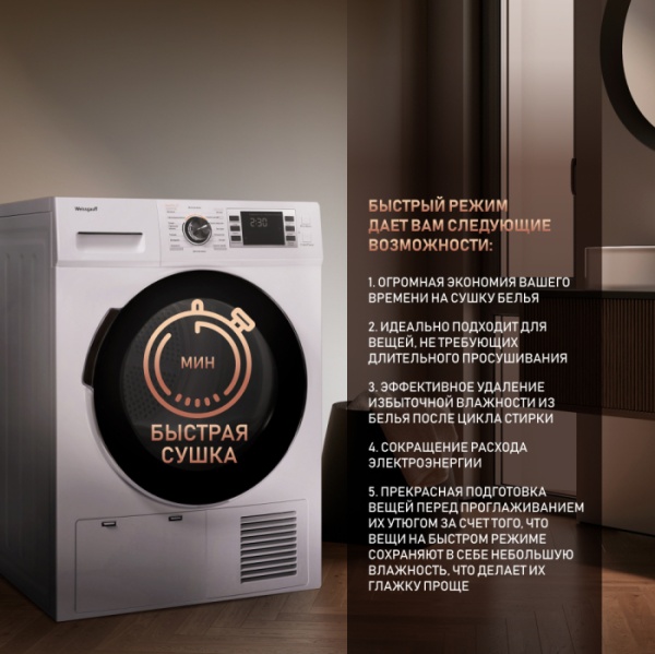 Сушильная машина WEISSGAUFF WD 6148 D купить с доставкой по Москве и Московской области в интернет-магазине ТехноВегас