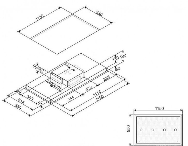 Вытяжка SMEG KSC120B купить с доставкой по Москве и Московской области в интернет-магазине ТехноВегас
