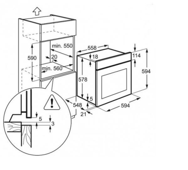 Духовой шкаф ELECTROLUX eoa 53420 bn купить с доставкой по Москве и Московской области в интернет-магазине ТехноВегас