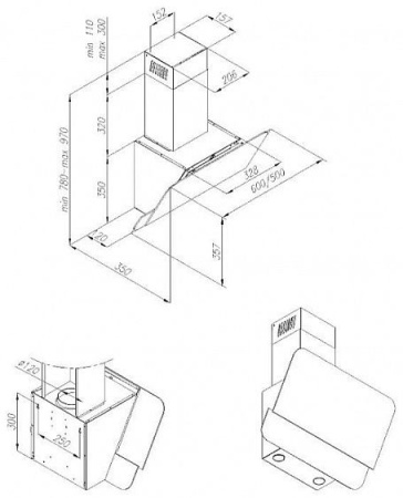 Каминная вытяжка Maunfeld London 50 слоновая кость купить с доставкой по Москве и Московской области в интернет-магазине ТехноВегас