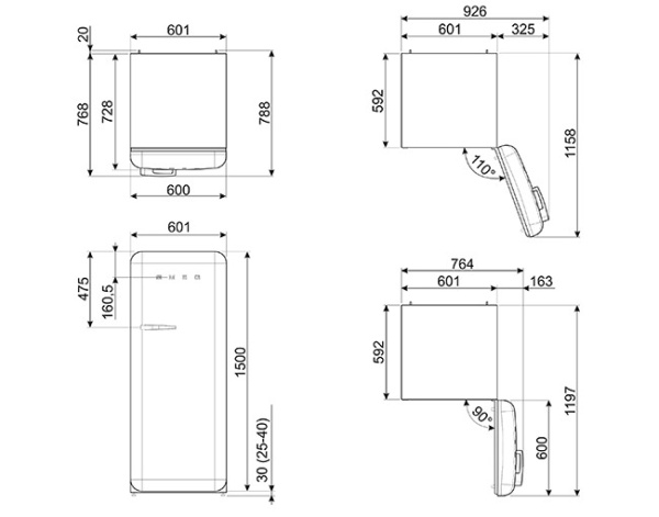Холодильник SMEG FAB28RBL3 купить с доставкой по Москве и Московской области в интернет-магазине ТехноВегас