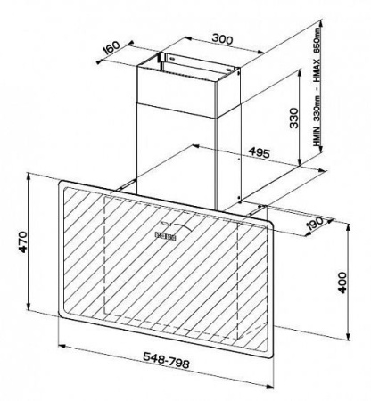 Вытяжка Faber GLAM FIT 80 WH купить с доставкой по Москве и Московской области в интернет-магазине ТехноВегас