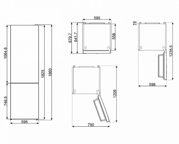 Холодильник SMEG FC182PXNE купить с доставкой по Москве и Московской области в интернет-магазине ТехноВегас