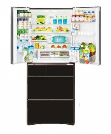 Холодильник  HITACHI R-G630GU XK (Crystal Black) купить с доставкой по Москве и Московской области в интернет-магазине ТехноВегас