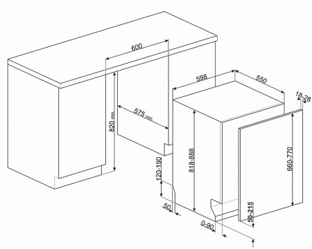 Посудомоечная машина SMEG STL62324LFR1 купить с доставкой по Москве и Московской области в интернет-магазине ТехноВегас