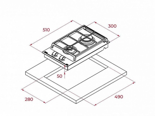 Газовая панель TEKA GZC 32300 XBN BLACK (112570018) купить с доставкой по Москве и Московской области в интернет-магазине ТехноВегас