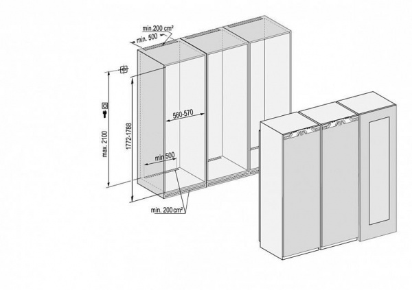 Холодильник LIEBHERR SBSWgb 99I5 (EWTgb 3583 + SIGN 3556 + IKB 3560)