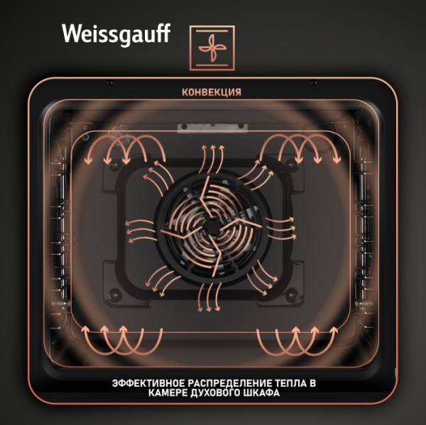 Духовой шкаф WEISSGAUFF EOV 695 PDB купить с доставкой по Москве и Московской области в интернет-магазине ТехноВегас