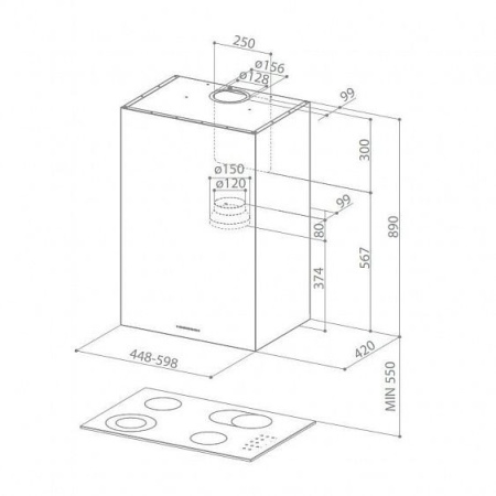 Вытяжка FABER CUBIA PLUS EV8 X A60 купить с доставкой по Москве и Московской области в интернет-магазине ТехноВегас