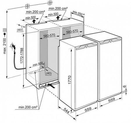 Холодильник LIEBHERR SBS70I2 купить с доставкой по Москве и Московской области в интернет-магазине ТехноВегас
