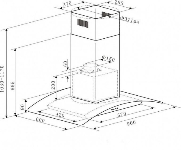 Вытяжка MAUNFELD ANCONA Plus A isla 90 черный+черное стекло купить с доставкой по Москве и Московской области в интернет-магазине ТехноВегас