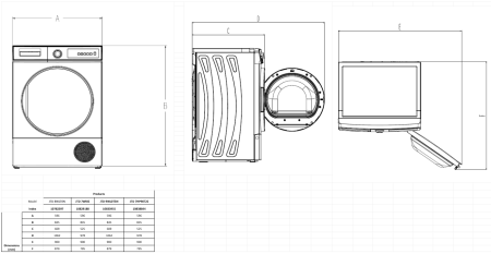 Сушильная машина Jacky's JTD 7HP90T3 купить с доставкой по Москве и Московской области в интернет-магазине ТехноВегас