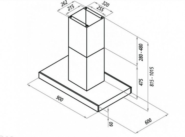 Вытяжка MAUNFELD HARBOUR 90  INOX GLASS B купить с доставкой по Москве и Московской области в интернет-магазине ТехноВегас